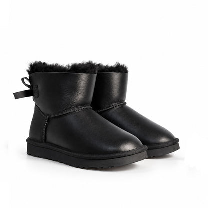 UGG Bailey Bow Mini Leather Black