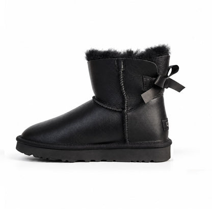 UGG Bailey Bow Mini Leather Black