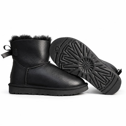 UGG Bailey Bow Mini Leather Black