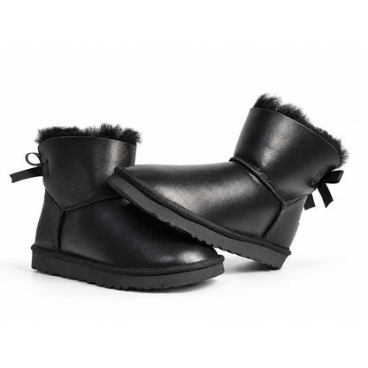 UGG Bailey Bow Mini Leather Black
