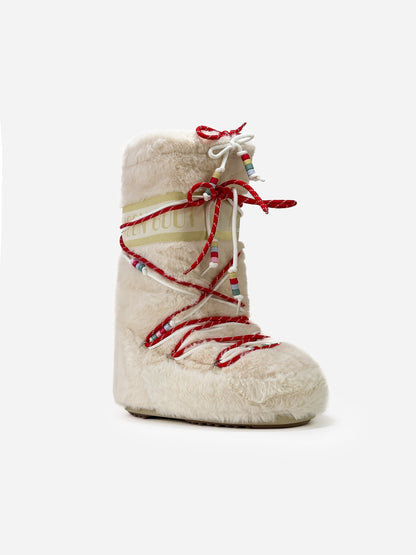 Moon Boot Icon Faux Fur Bead