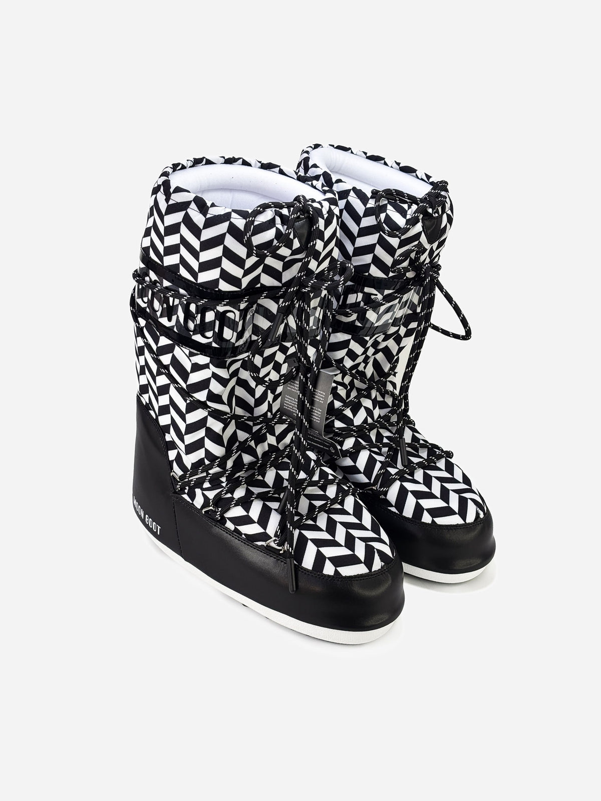 Moon Boot Icon Optical Black White